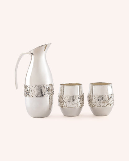 Geometric Silver Jug Set