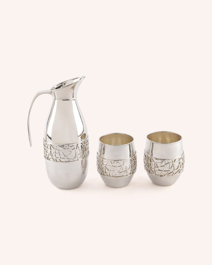 Geometric Silver Jug Set
