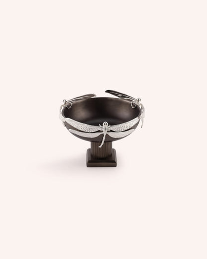 Dragon Fly Silver Crested Bowl