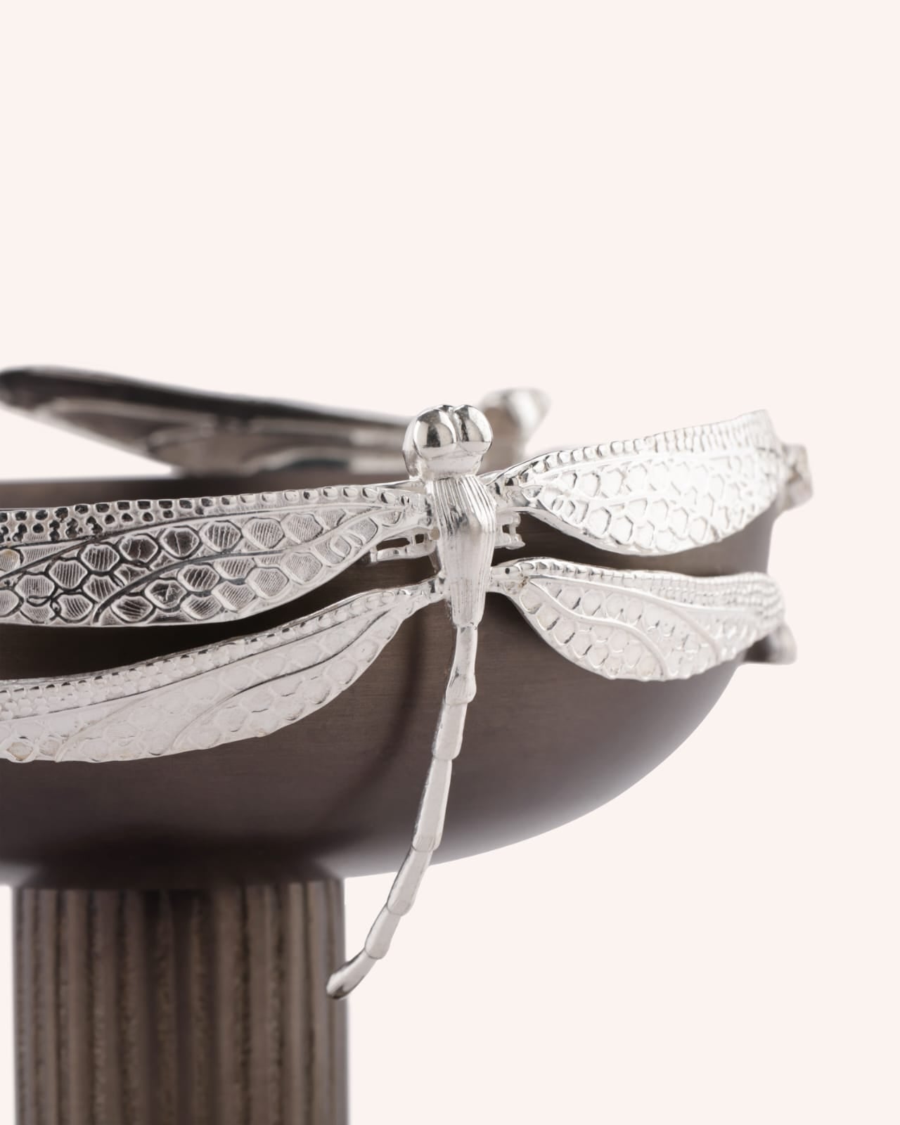 Dragon Fly Silver Crested Bowl
