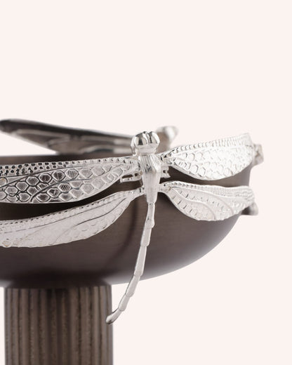 Dragon Fly Silver Crested Bowl