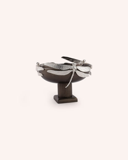 Dragon Fly Silver Crested Bowl