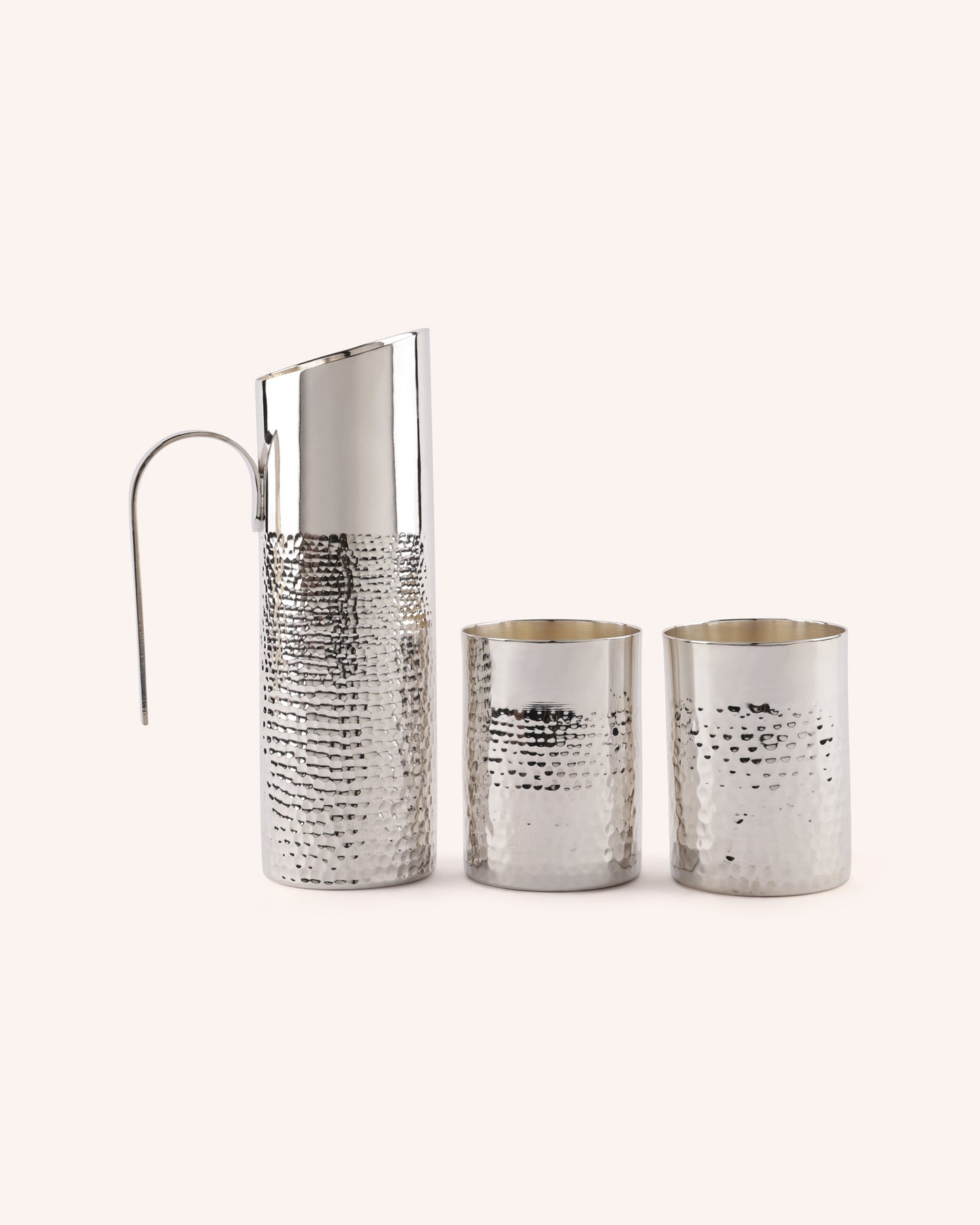 Hammered Silver Jug Set