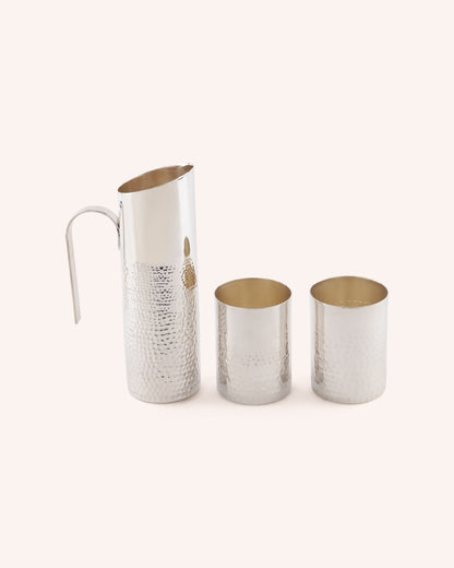 Hammered Silver Jug Set