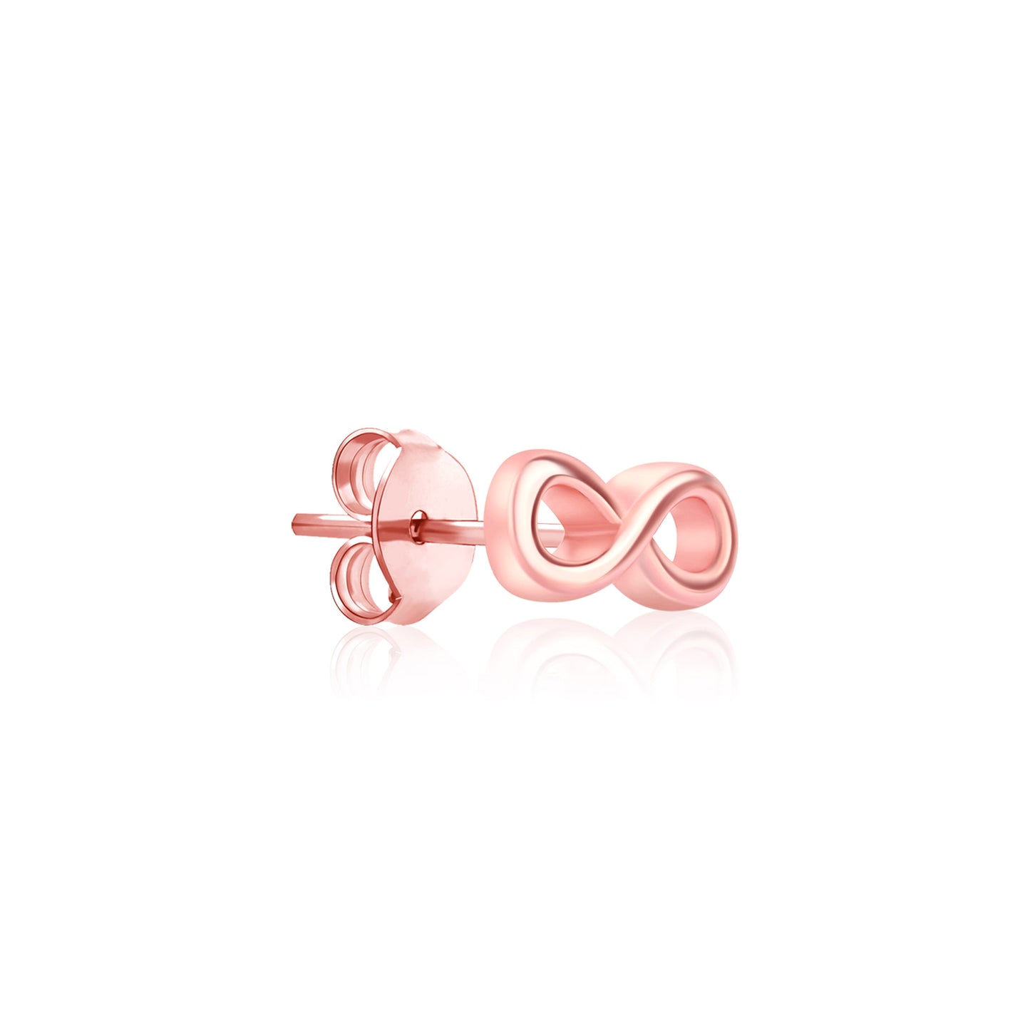 Infinity Loop Rose Gold Earring
