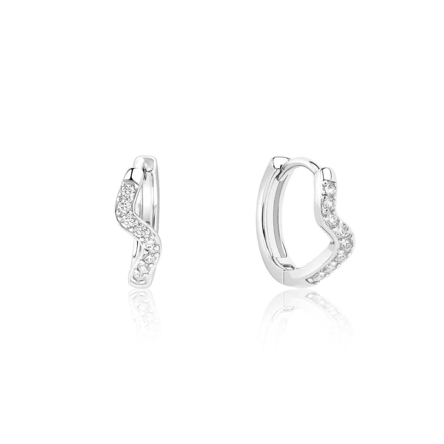 Diamond Arc Earrings