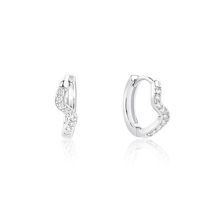 Diamond Arc Earrings
