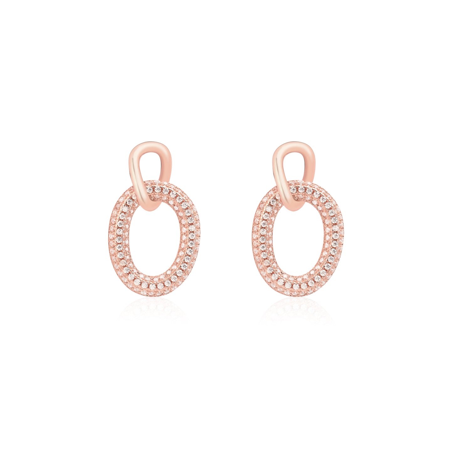 Oval Halo Earrings