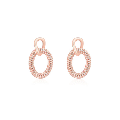 Oval Halo Earrings