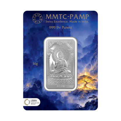 Lord Buddha 50gm Silver Bar