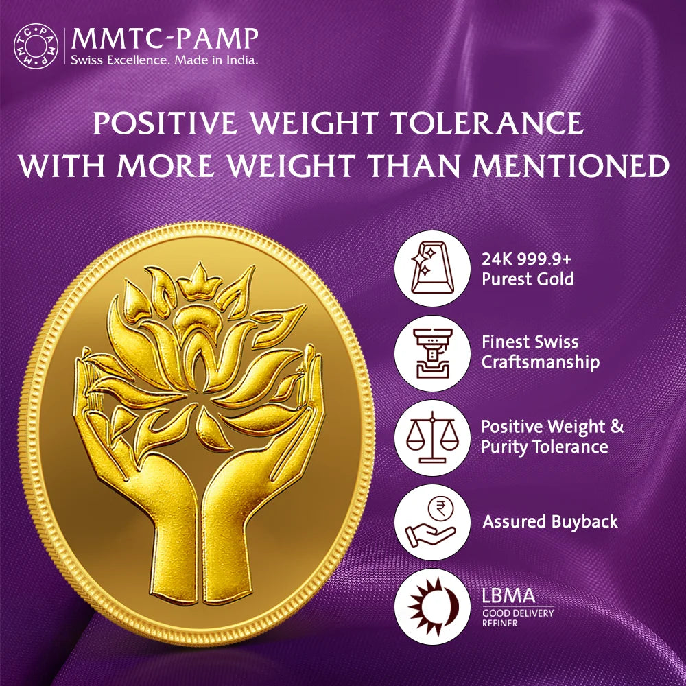 0.5 g Lotus Gold Coin 24K (999.9+) Purest