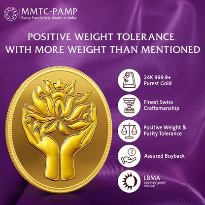 0.5 g Lotus Gold Coin 24K (999.9+) Purest