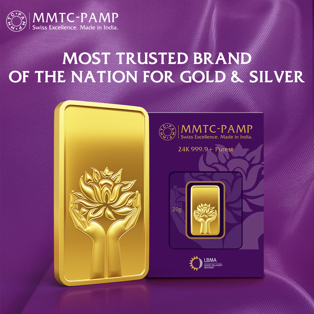 20g Lotus Gold Bar 24K (999.9+) Purest