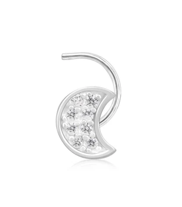 Midnight Moon Nose Pin