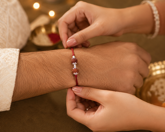 Dual Rudhraksha Rakhi