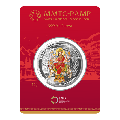 Sri Mata Vaishno Devi 50gm Silver Coin