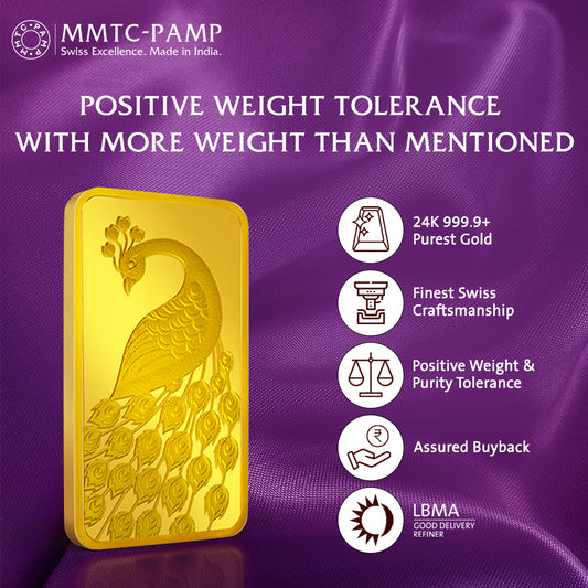 2g Peacock Gold Bar 24K (999.9+) Purest