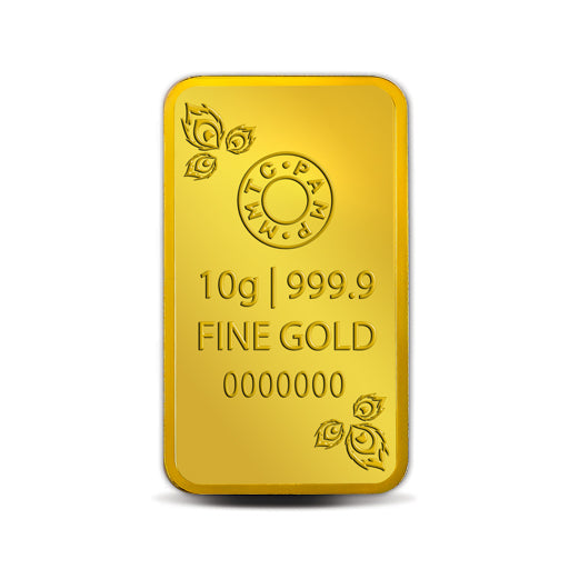 10g Peacock Gold Bar 24K (999.9+) Purest