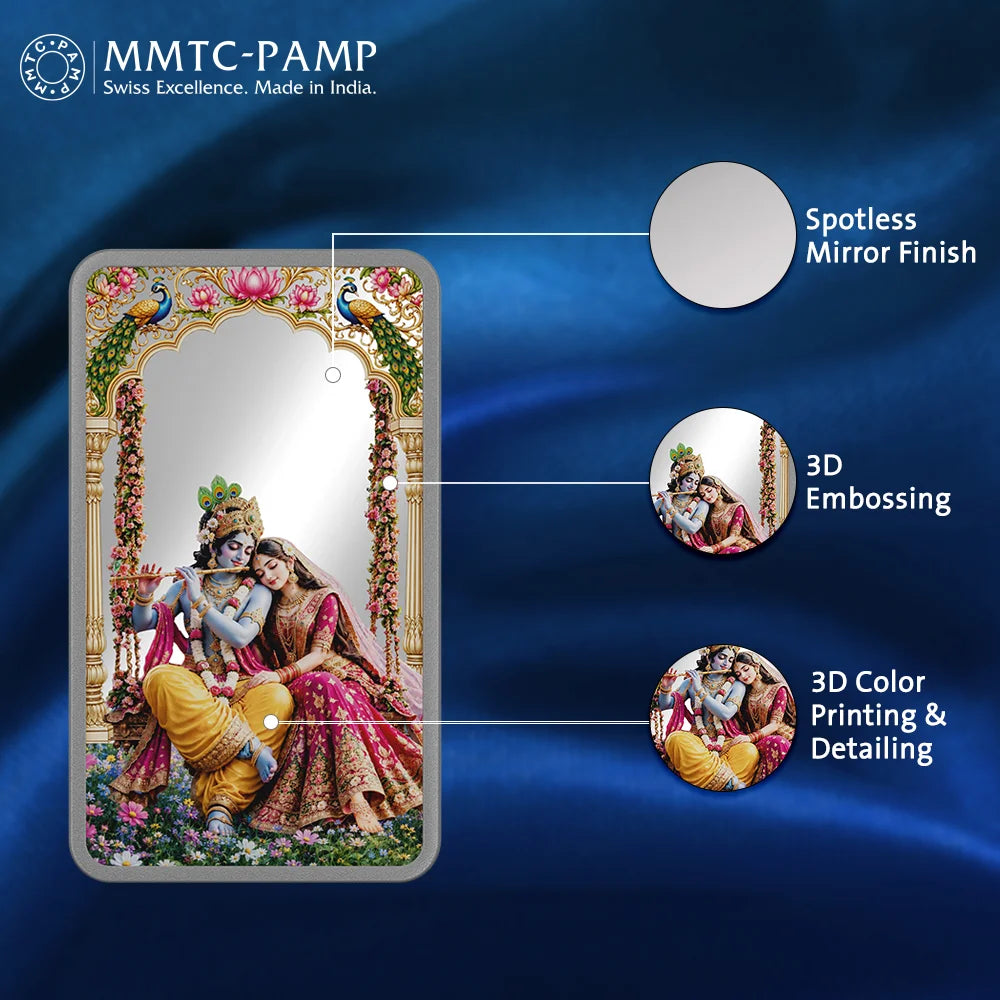 Radha Krishna 50gm Silver Bar | Limited Edition (5pcs left)