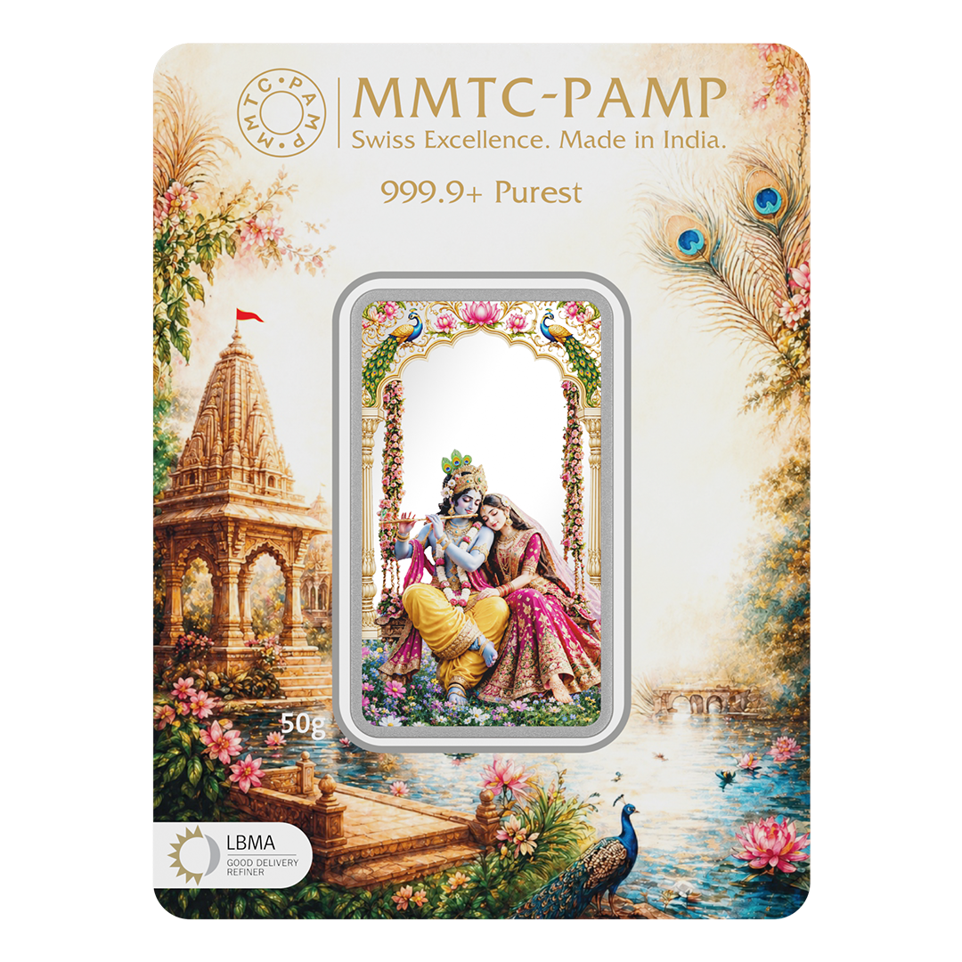 Radha Krishna 50gm Silver Bar | Limited Edition (5pcs left)