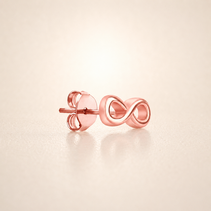 Infinity Loop Rose Gold Earring