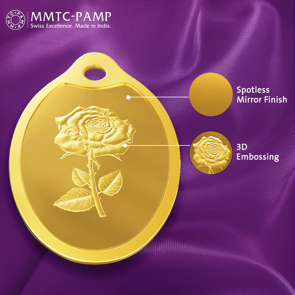 2 g Rose Gold Oval Coin 24K (999.9+) Purest