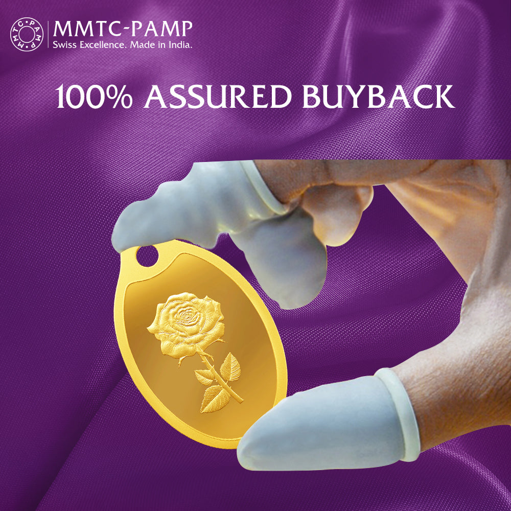 2 g Rose Gold Oval Coin 24K (999.9+) Purest
