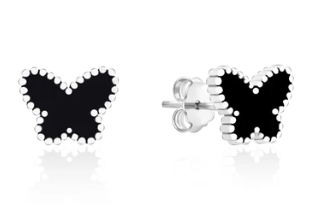 Butterfly Noir Studs