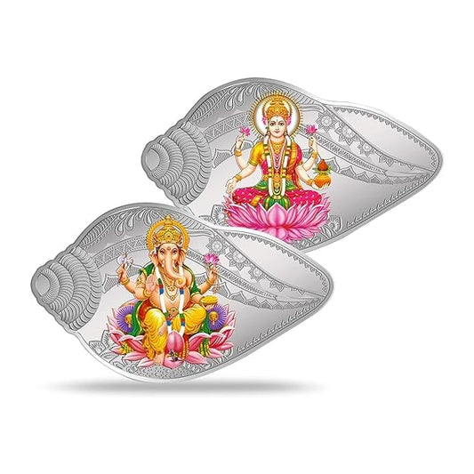 Shankh Shape Ganesh Laxmi (25gm X 2 coins)