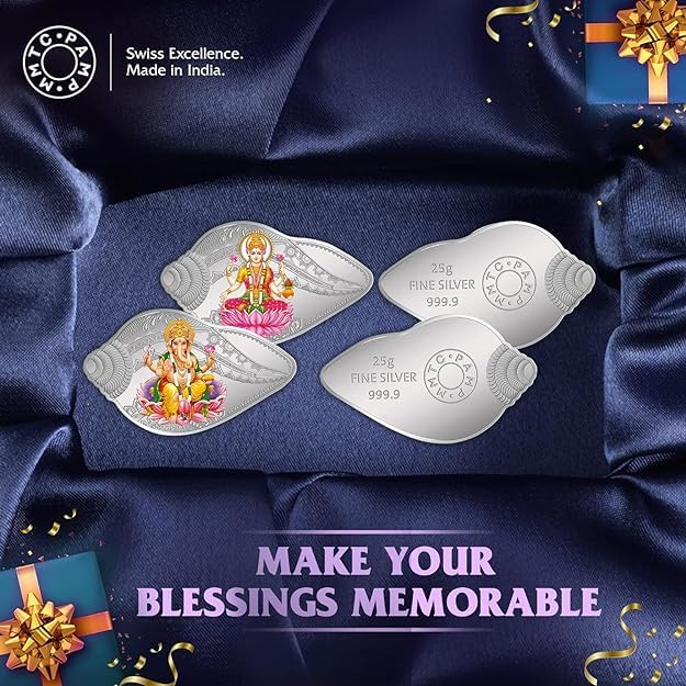Shankh Shape Ganesh Laxmi (25gm X 2 coins)