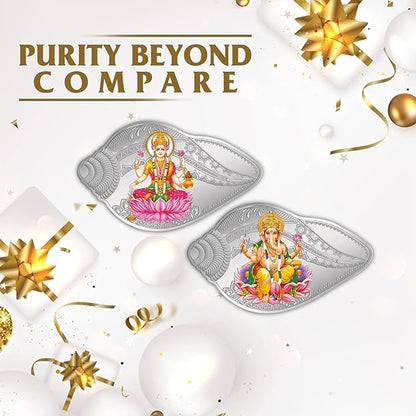 Shankh Shape Ganesh Laxmi (25gm X 2 coins)
