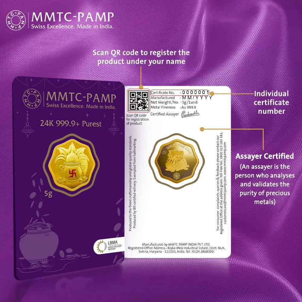 5g Shubh Aarambh Gold Coin 24K (999.9+) Purest
