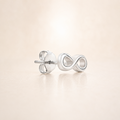 Infinity Loop Silver Earring