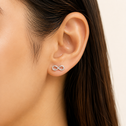 Infinity Loop Silver Earring