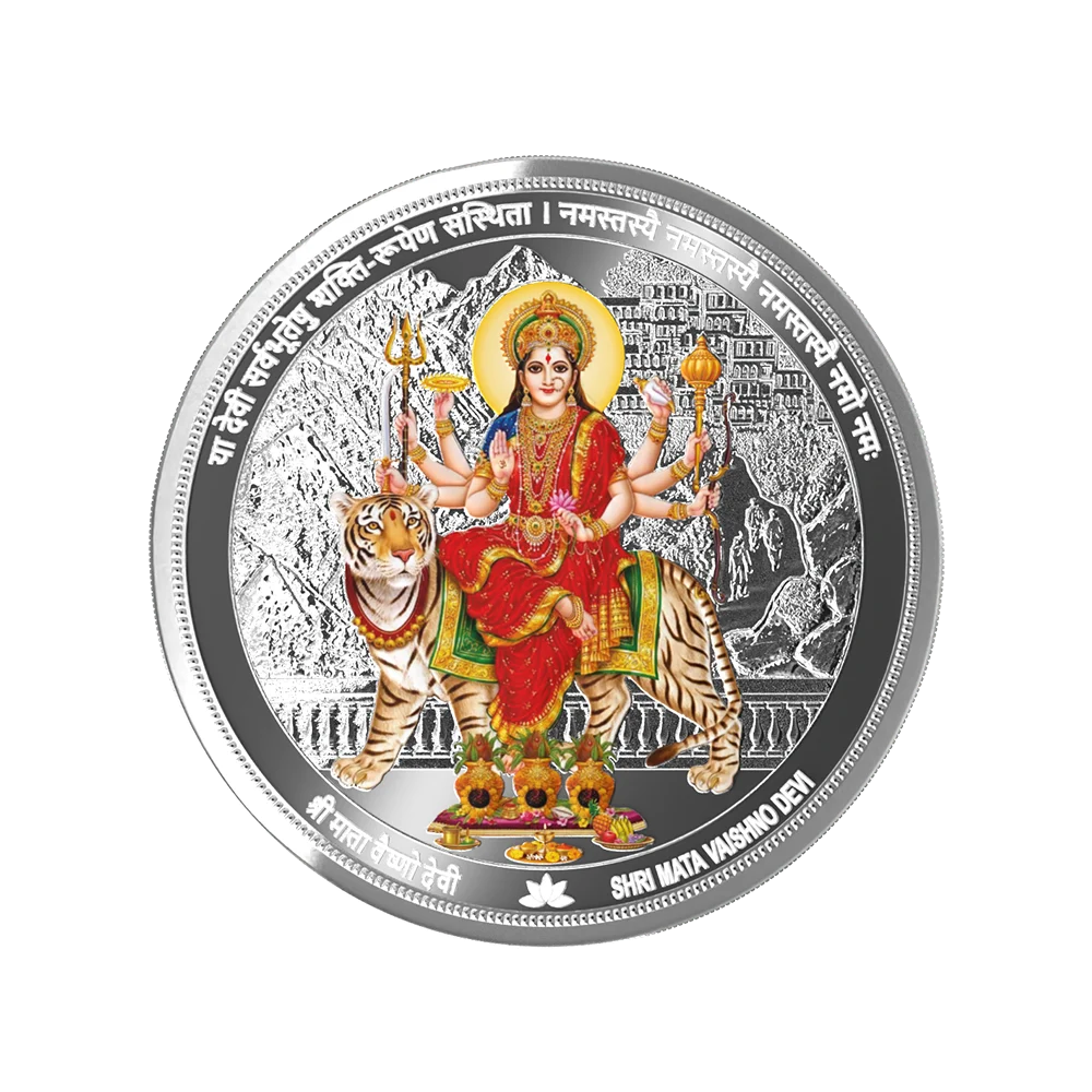 Sri Mata Vaishno Devi 50gm Silver Coin