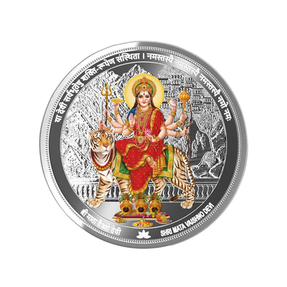 Sri Mata Vaishno Devi 50gm Silver Coin