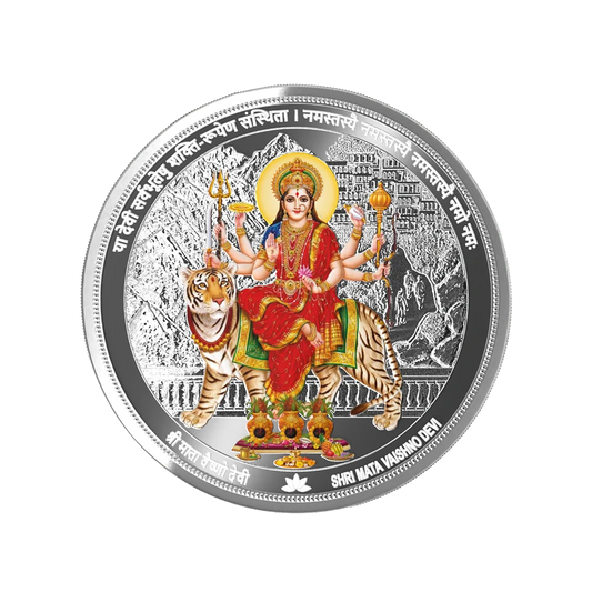 Sri Mata Vaishno Devi 50gm Silver Coin