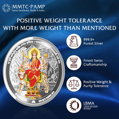 Sri Mata Vaishno Devi 50gm Silver Coin