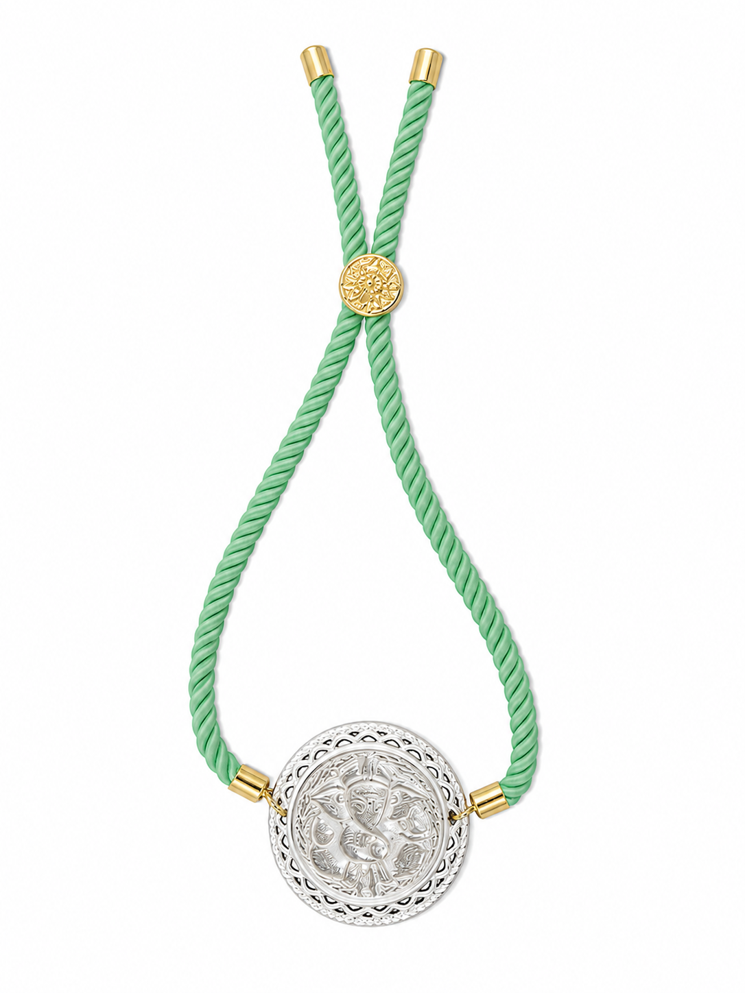 Ganesh Ji Keepsake Rakhi | Converts into a Silver Keychain | Free Key Ring Included