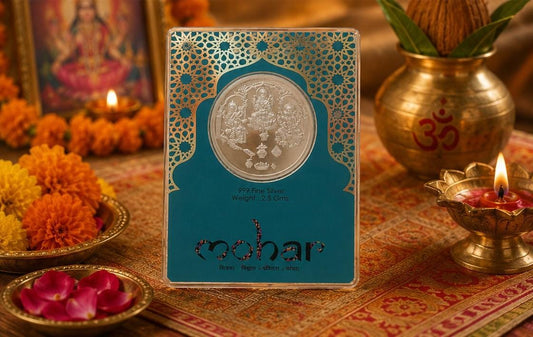 Ganesh Laxmi Saraswati Silver Coin 2.5 gm