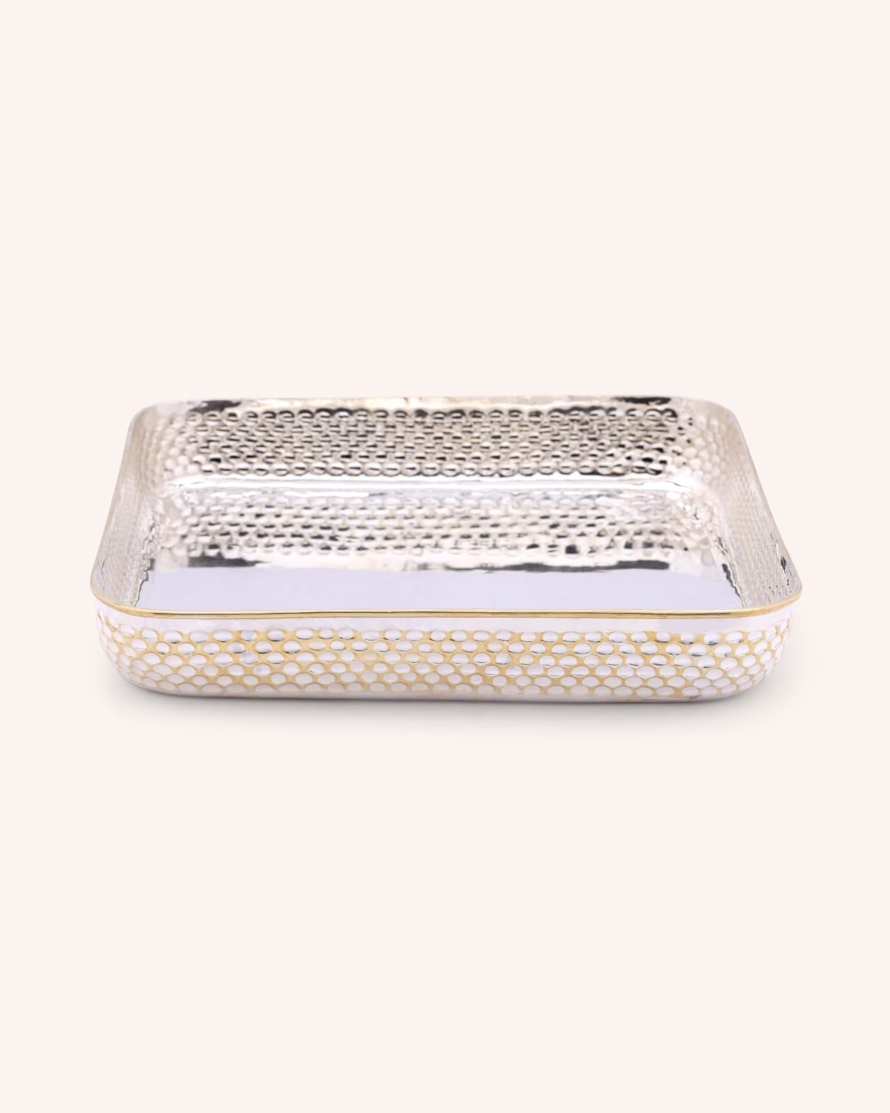 Silver Tray  - Hammered Dinner Set