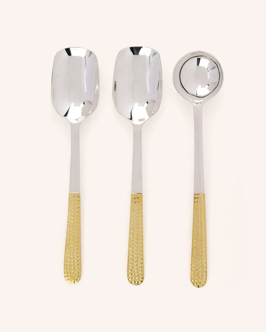 Rice Serving Spoon - Hammered Dinner Set