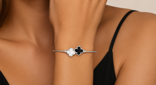 Yin & Yang Clover Bracelet