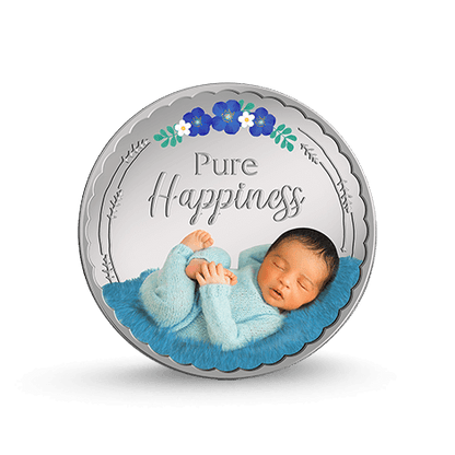 Newborn Baby (Blue) 20gm Silver Coin