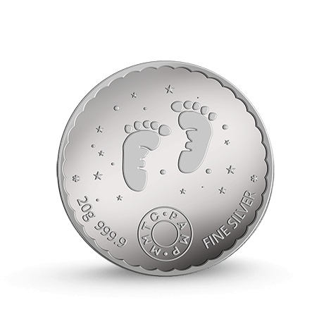 Newborn Baby (Blue) 20gm Silver Coin
