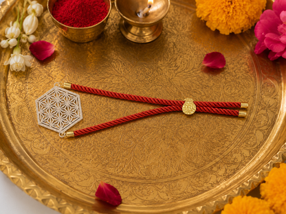 Celtic Knot Keepsake Rakhi | Converts into a Silver Keychain | Free Key Ring Included