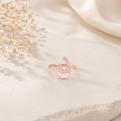 Moonlit Arc Ring