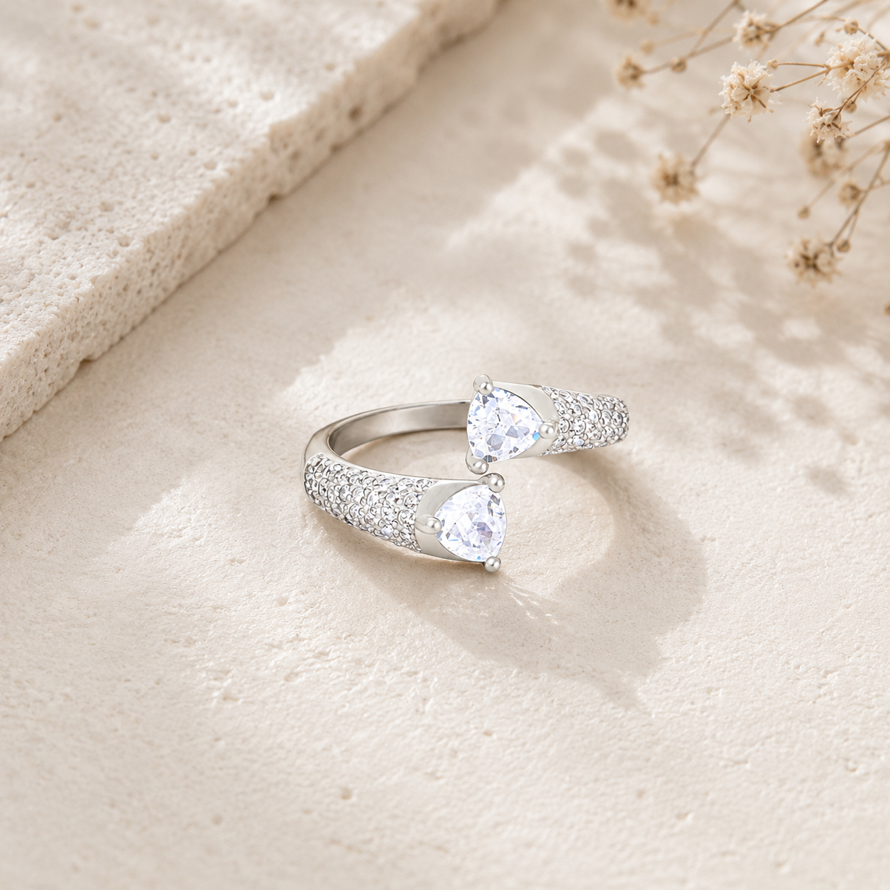 Radiant Teardrop Ring