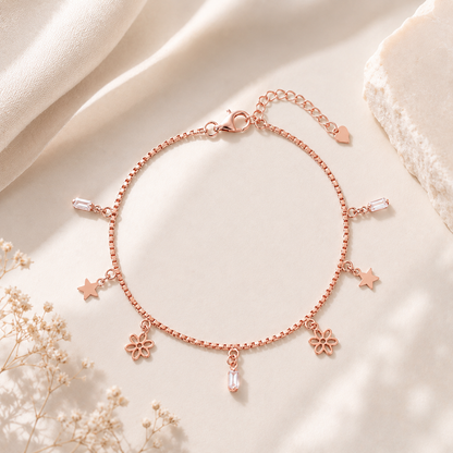 Enchanted Charm Bracelet in Rose Gold