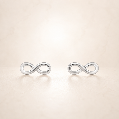 Infinity Loop Silver Earring